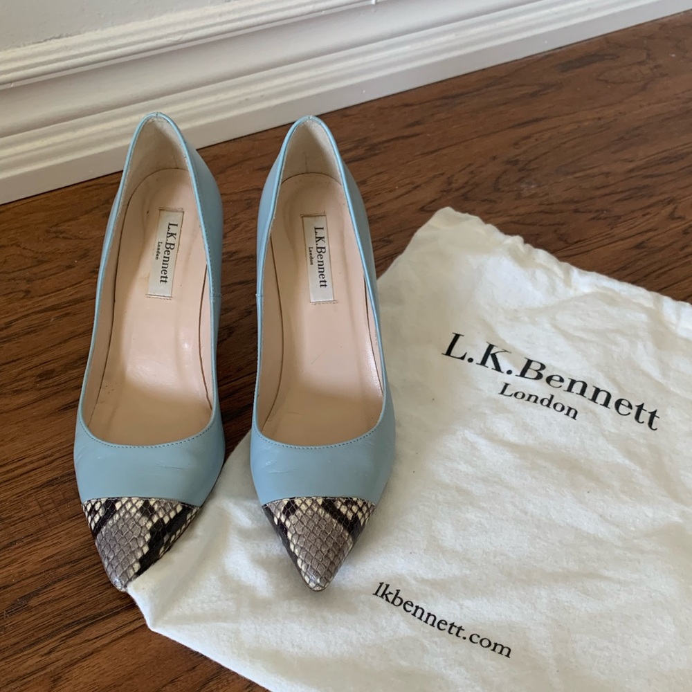 LK Bennett Kay Snake Effect Heels